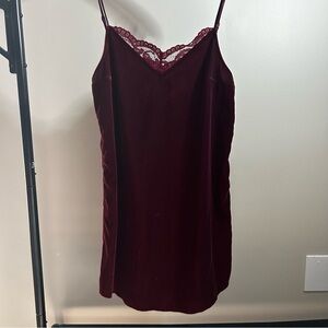 Burgundy Abercrombie Slip Dress